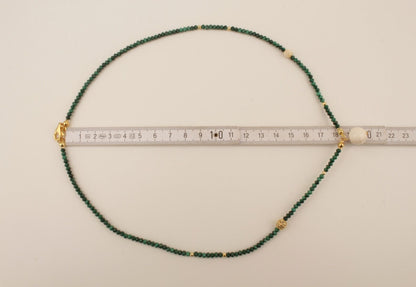 Faceted Malachite & Mammoth Ivory Necklace