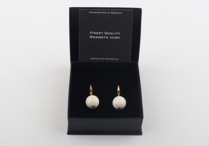 Medium New Pearl Mammoth Ivory Earrings