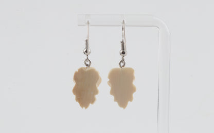 Carved Mammoth Ivory Earrings