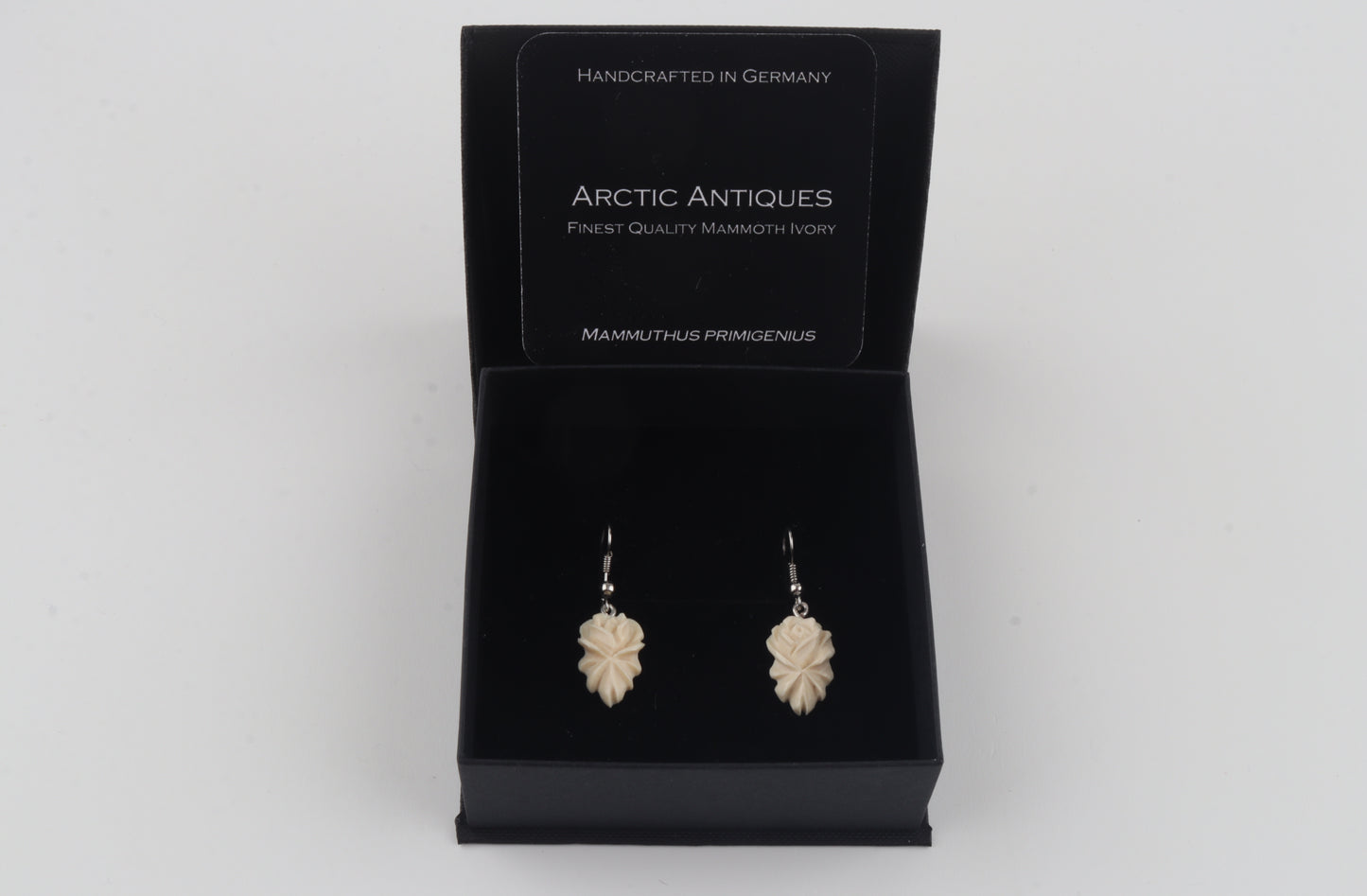 Carved Mammoth Ivory Earrings