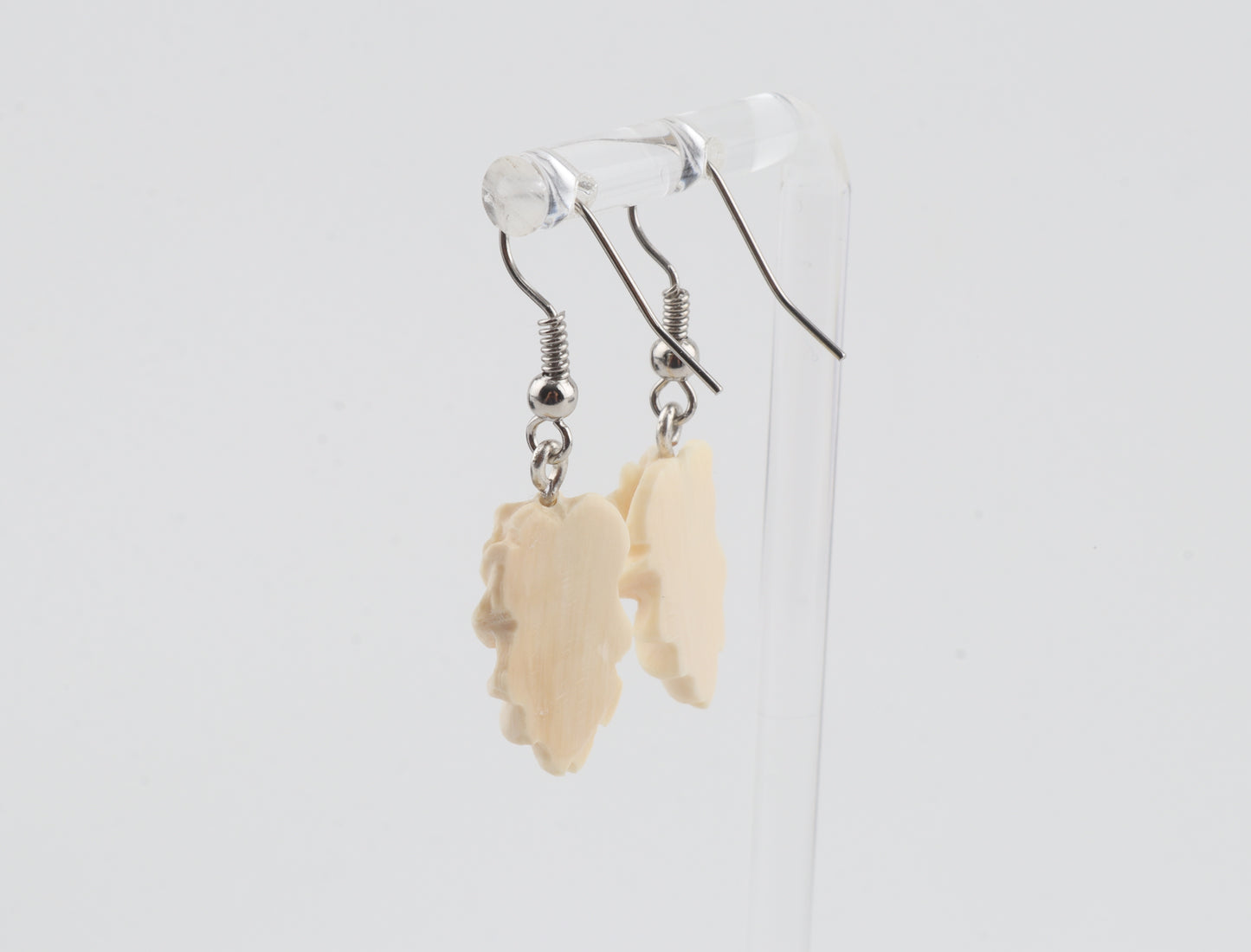 Carved Mammoth Ivory Earrings