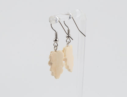Carved Mammoth Ivory Earrings
