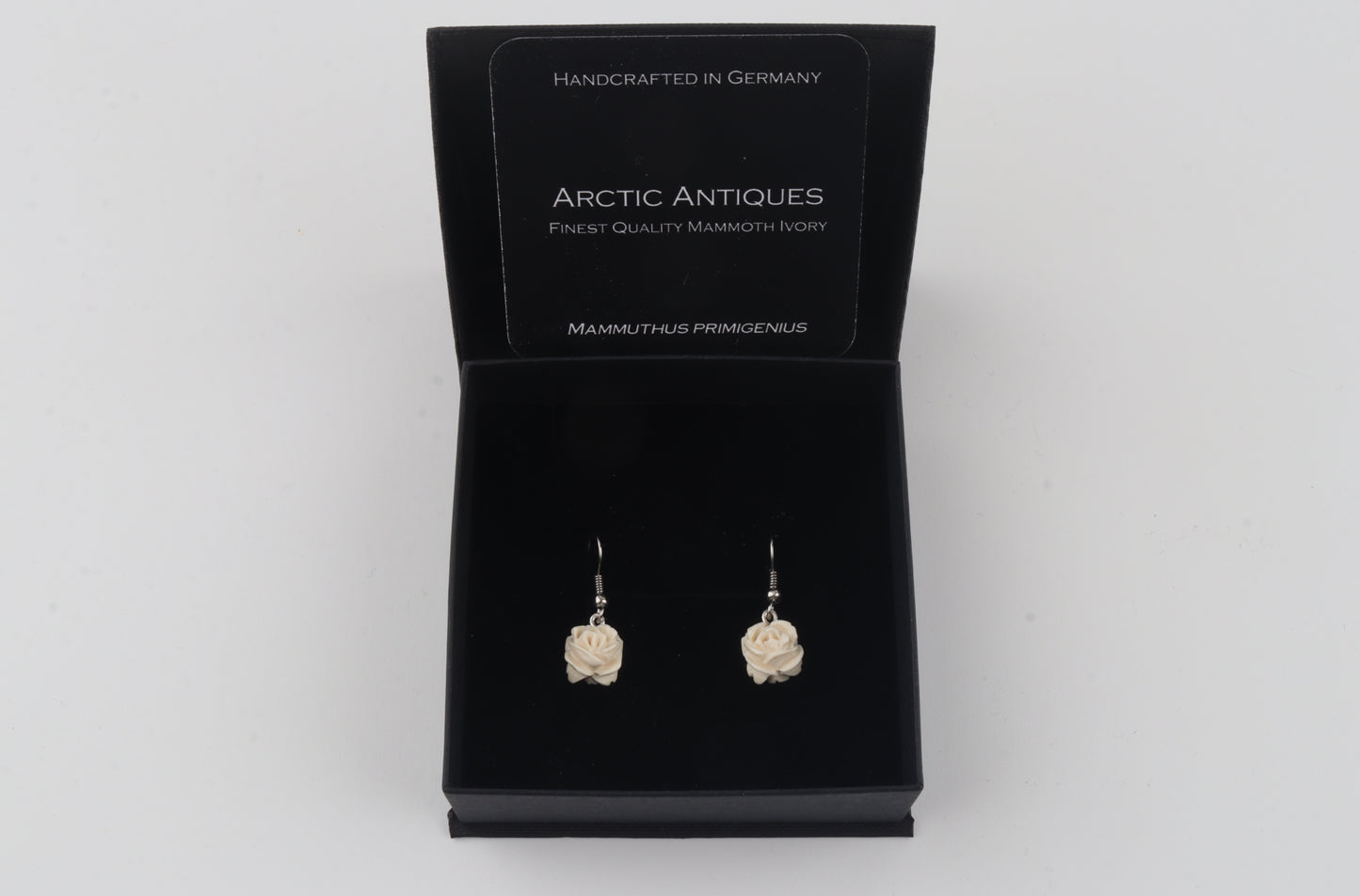 Rose Mammoth Ivory Earrings