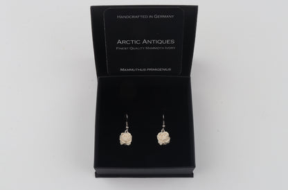 Rose Mammoth Ivory Earrings