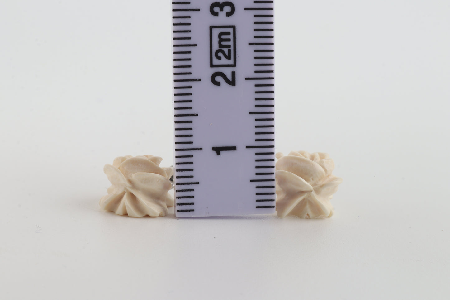 Rose Mammoth Ivory Earrings