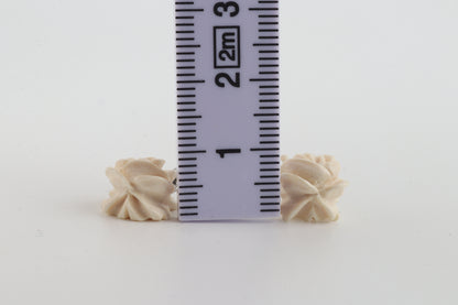 Rose Mammoth Ivory Earrings
