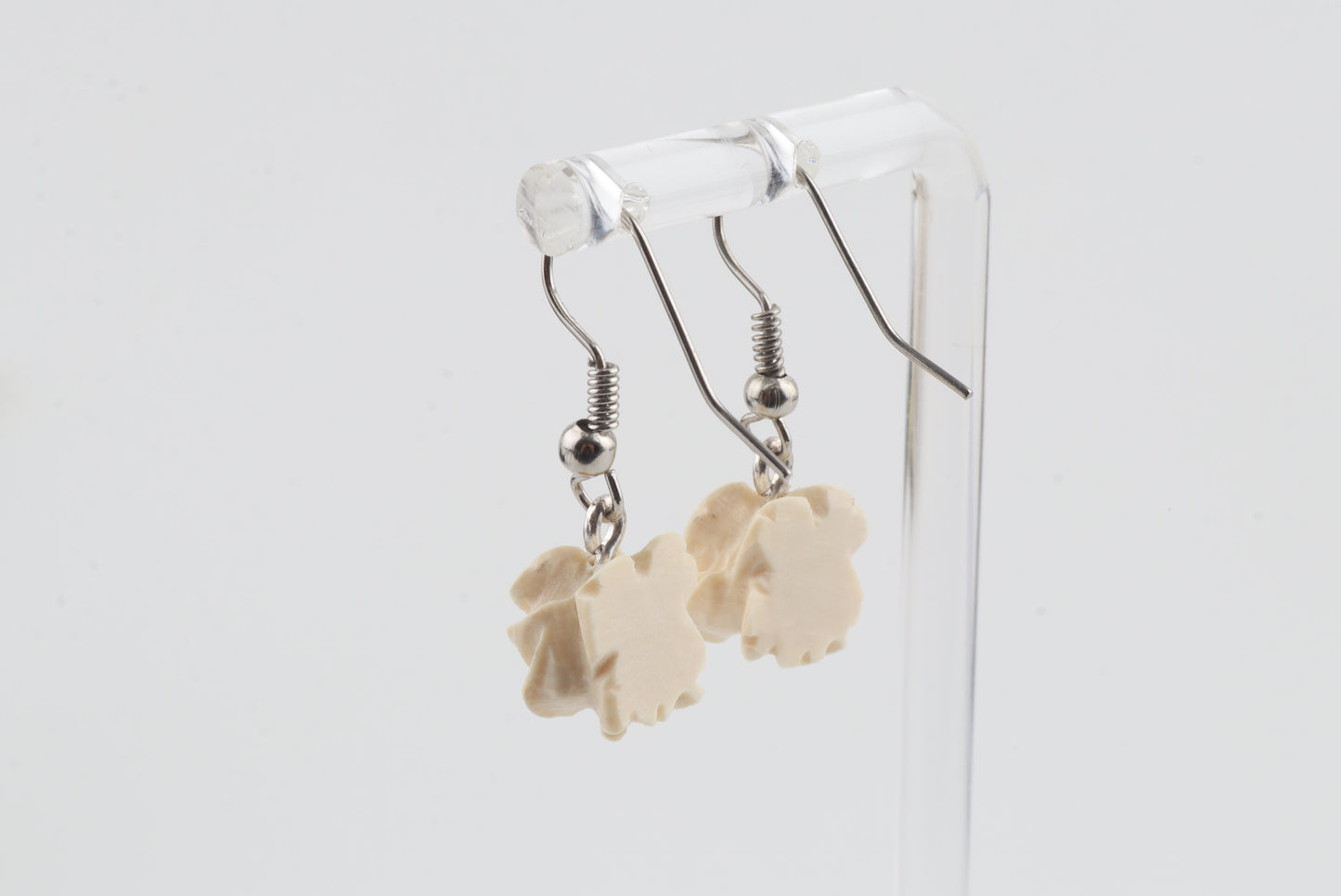 Rose Mammoth Ivory Earrings