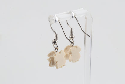 Rose Mammoth Ivory Earrings