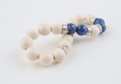 Mammoth Ivory & Lapis Lazuli Bracelet