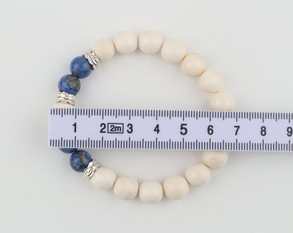 Mammoth Ivory & Lapis Lazuli Bracelet