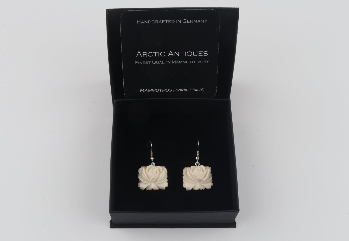 Carved Mammoth Ivory Earrings