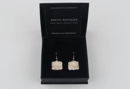Carved Mammoth Ivory Earrings