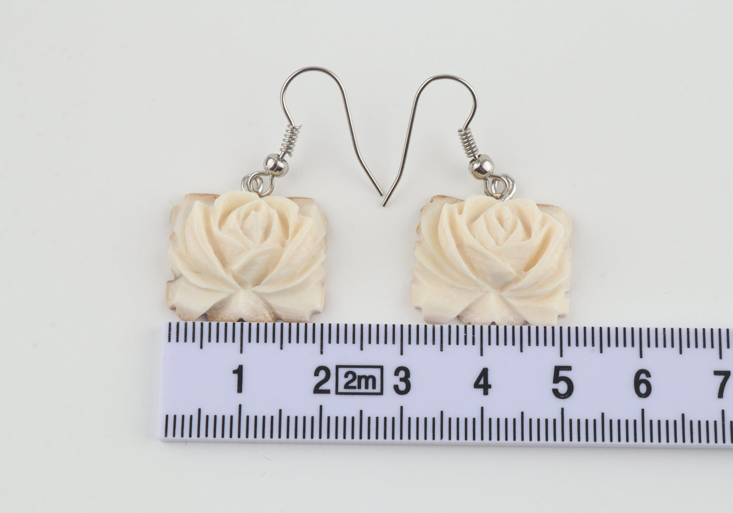 Carved Mammoth Ivory Earrings