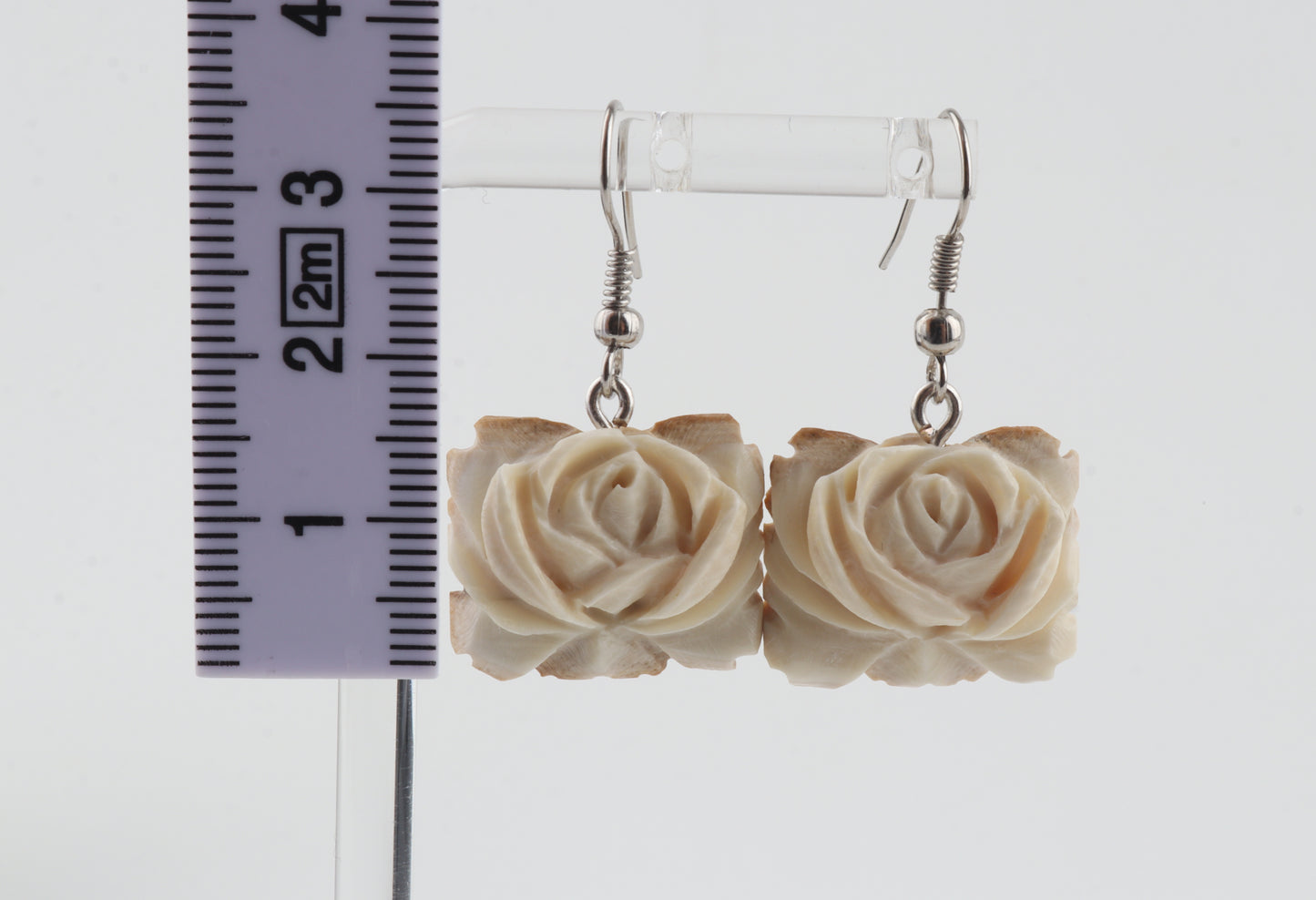 Carved Mammoth Ivory Earrings
