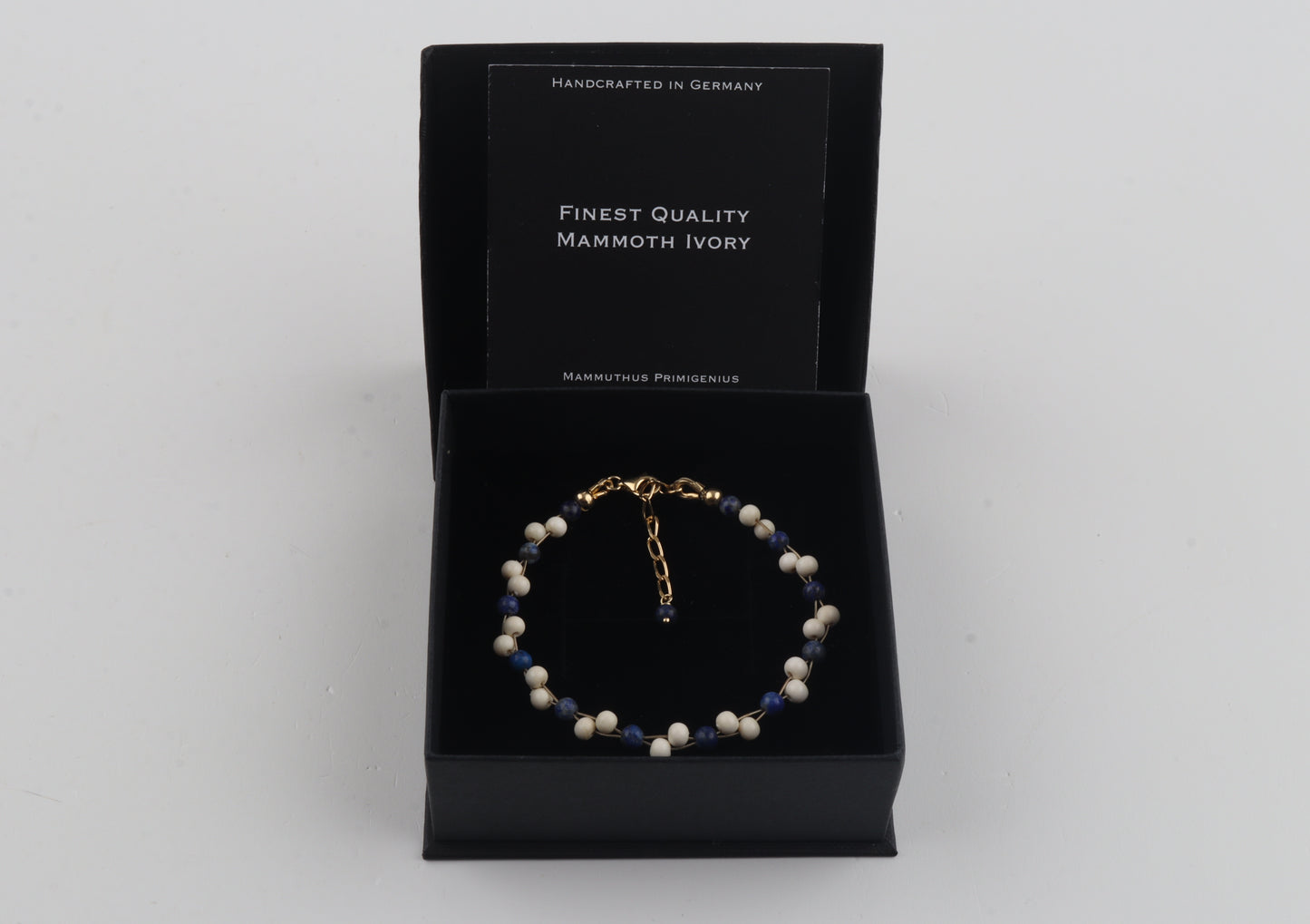 Mammoth Ivory & Lapis Lazuli Mini Stacking Bracelet