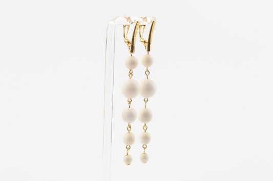 Long Graduated Mammoth Ivory Earrings