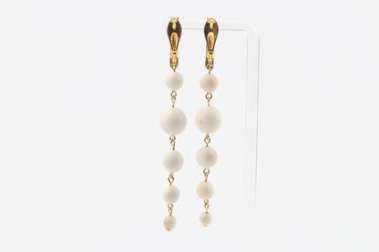 Long Graduated Mammoth Ivory Earrings