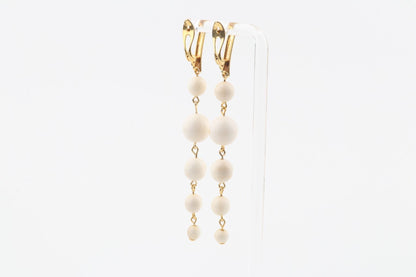 Long Graduated Mammoth Ivory Earrings