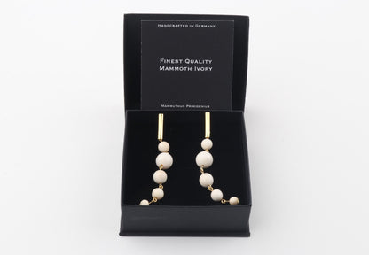 Long Graduated Mammoth Ivory Earrings
