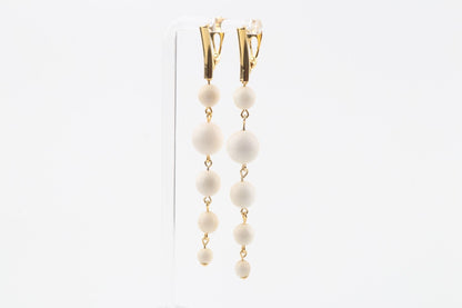 Long Graduated Mammoth Ivory Earrings