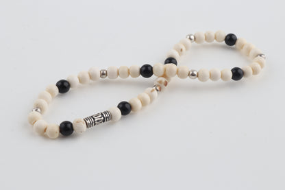 Mammoth Ivory & Agate Mini Stacking Bracelet