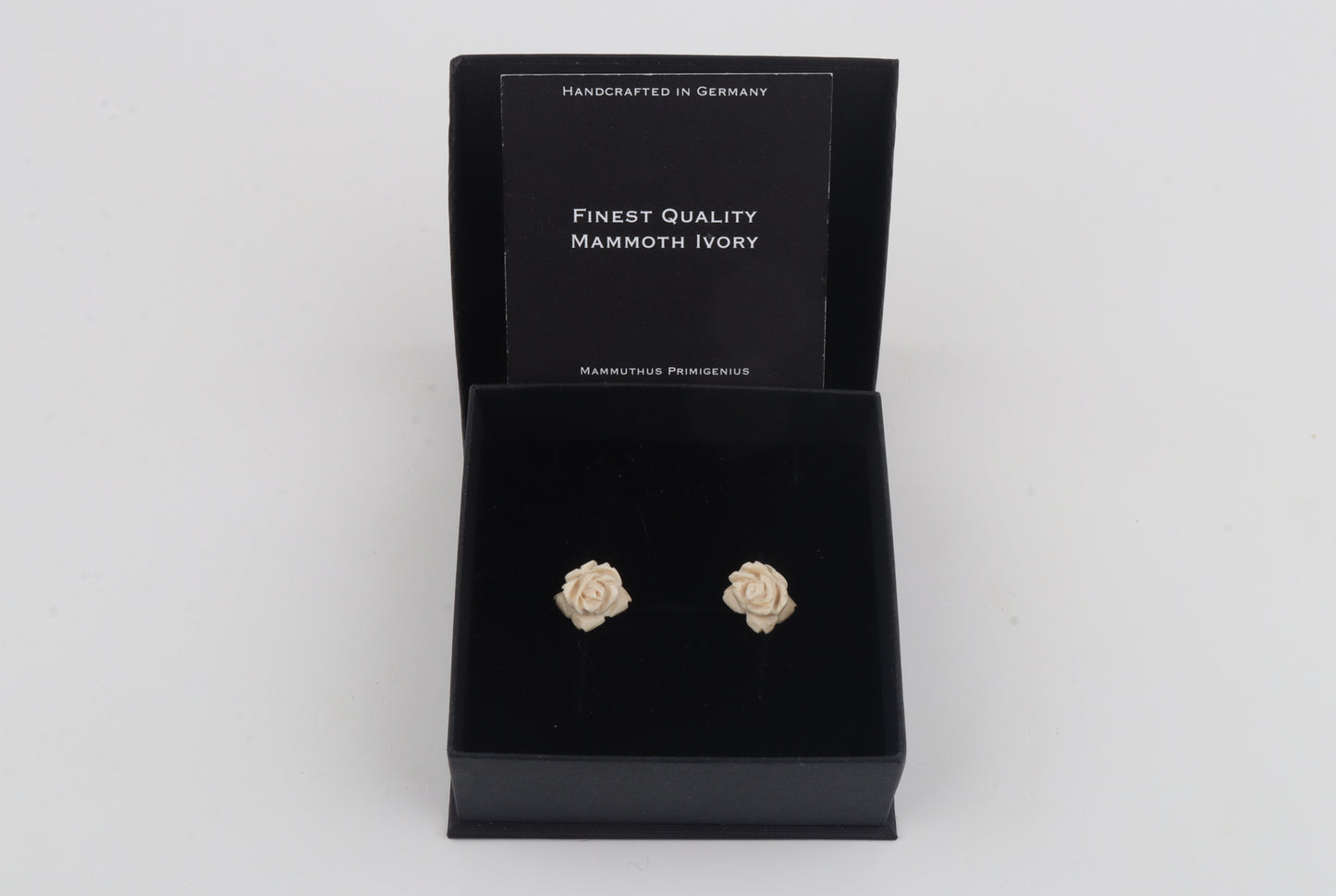 Mammoth Ivory Rose Stud Earrings