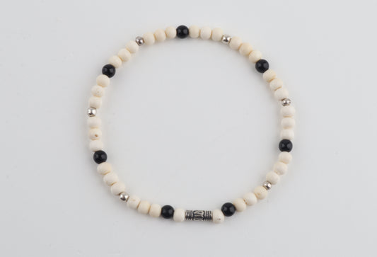 Mammoth Ivory & Agate Mini Stacking Bracelet