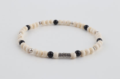 Mammoth Ivory & Agate Mini Stacking Bracelet