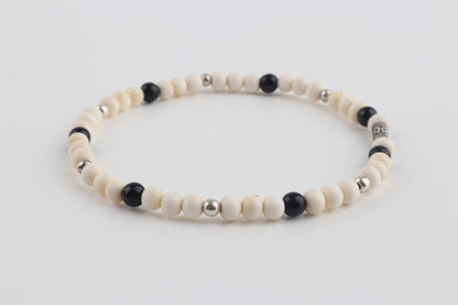 Mammoth Ivory & Agate Mini Stacking Bracelet