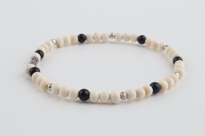 Mammoth Ivory & Agate Mini Stacking Bracelet