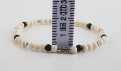 Mammoth Ivory & Agate Mini Stacking Bracelet