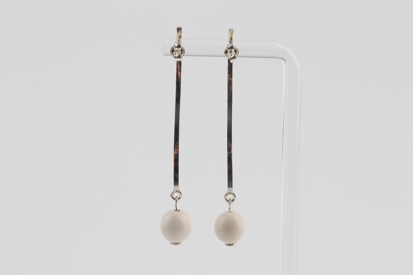 Mammoth Ivory & Sterling Silver Drop Earrings
