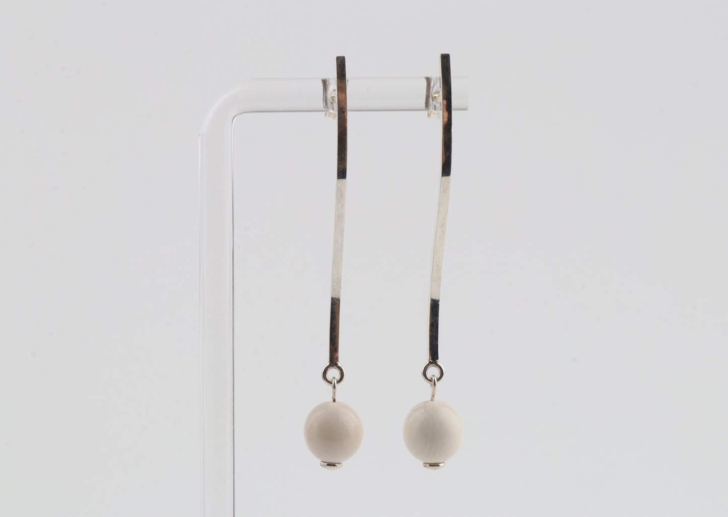Mammoth Ivory & Sterling Silver Drop Earrings