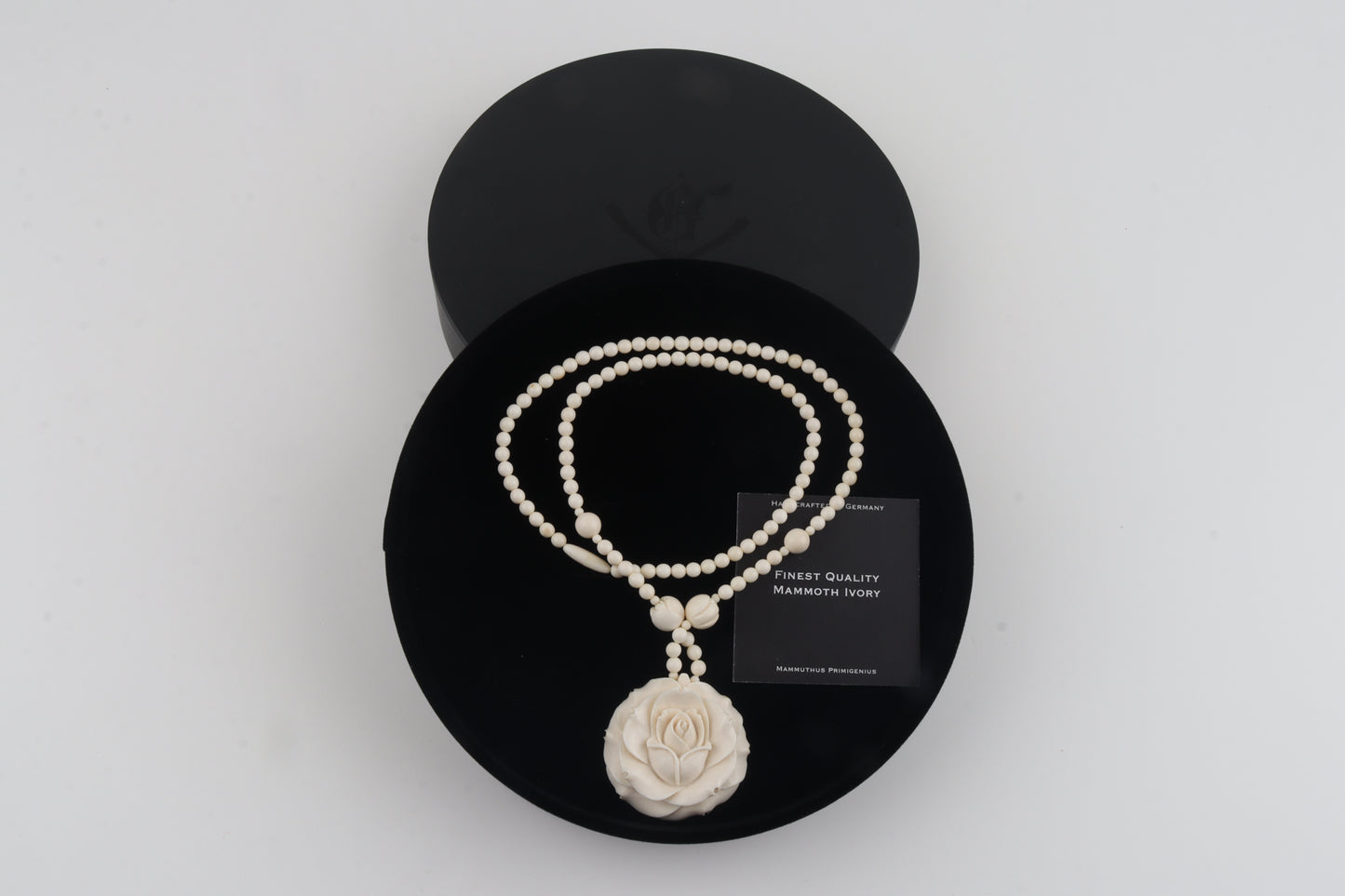 Mammoth Ivory Rose Necklace