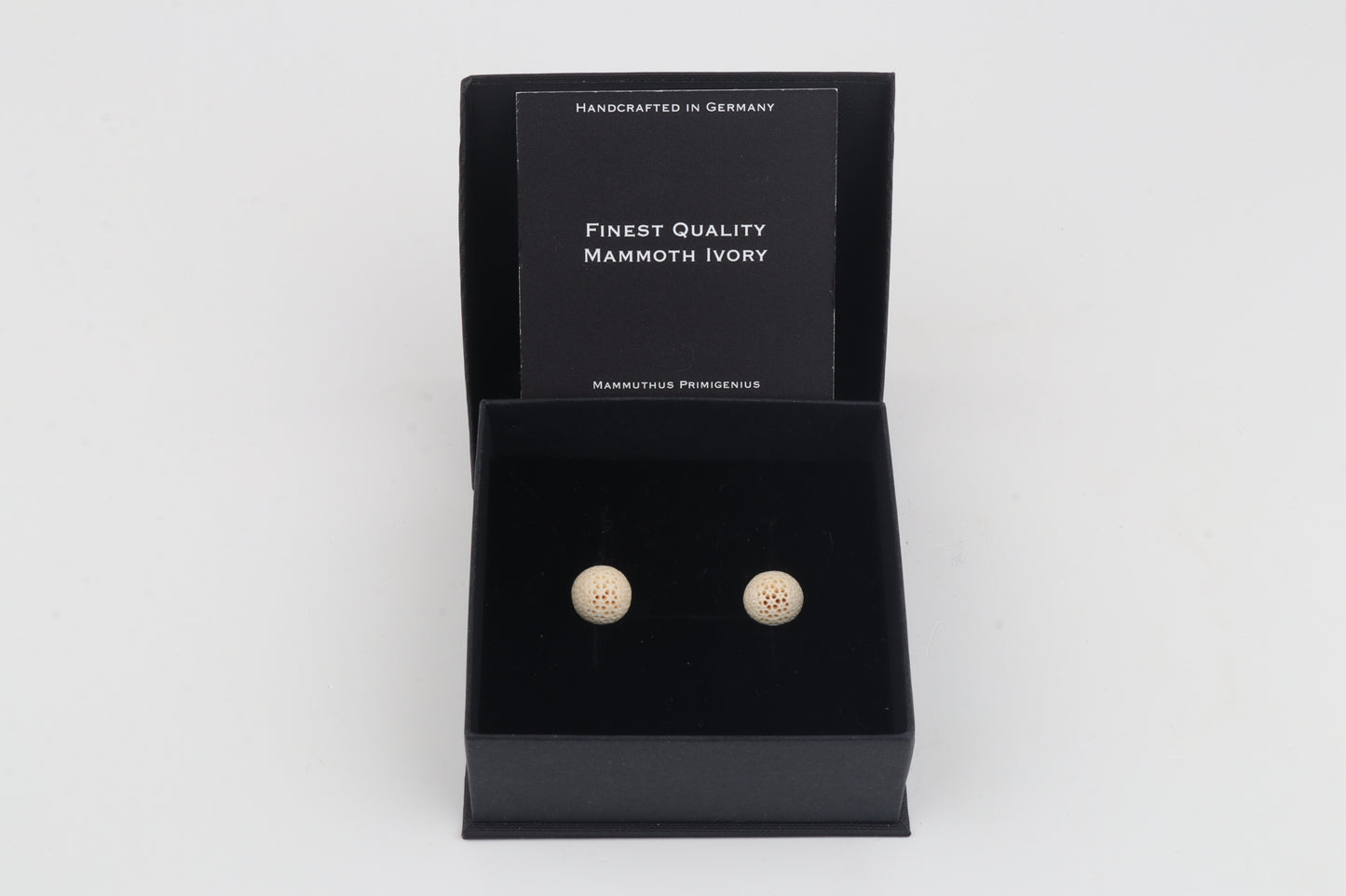 Carved Mammoth Ivory Stud Earrings