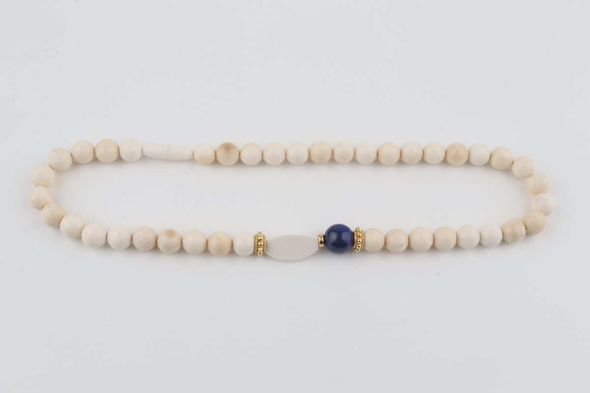 Mammoth Ivory & Lapis Lazuli Necklace