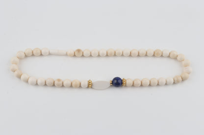 Mammoth Ivory & Lapis Lazuli Necklace