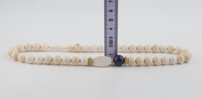 Mammoth Ivory & Lapis Lazuli Necklace