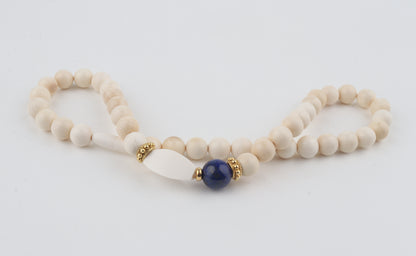 Mammoth Ivory & Lapis Lazuli Necklace