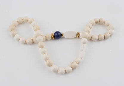 Mammoth Ivory & Lapis Lazuli Necklace