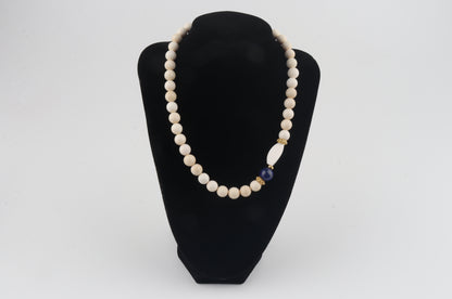 Mammoth Ivory & Lapis Lazuli Necklace