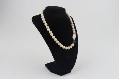 Mammoth Ivory & Lapis Lazuli Necklace