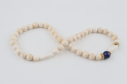 Mammoth Ivory & Lapis Lazuli Necklace