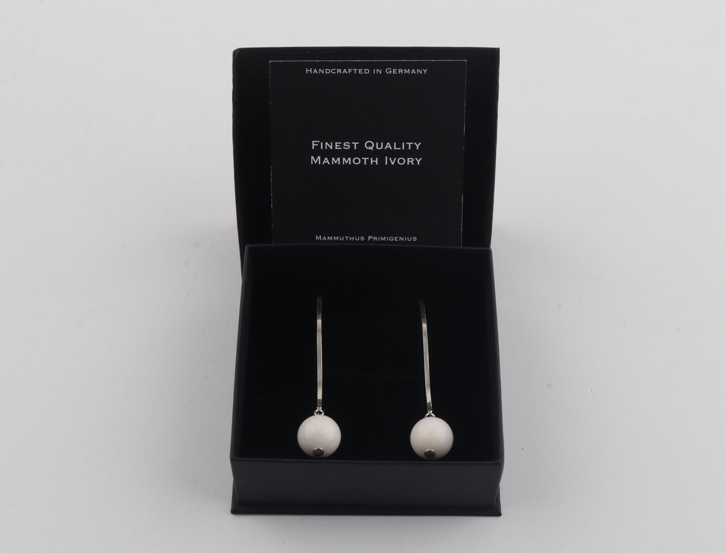 Mammoth Ivory & Sterling Silver Drop Earrings