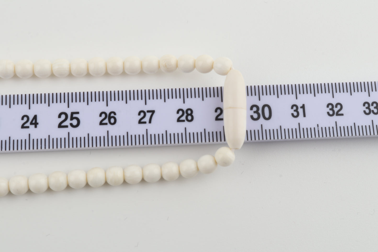 Mammoth Ivory Rose-Bead Necklace