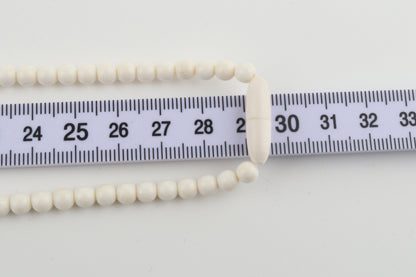 Mammoth Ivory Rose-Bead Necklace