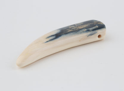 Carved mammoth ivory pendant