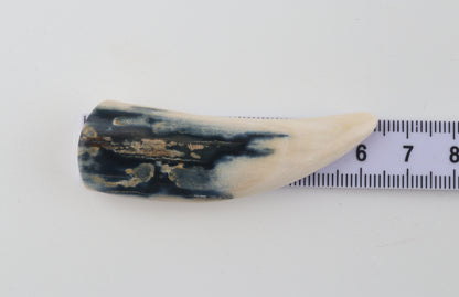Carved mammoth ivory pendant