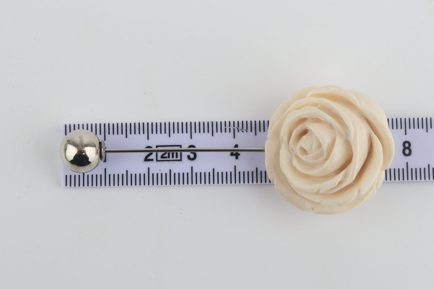 Mammoth Ivory Rose Brooch