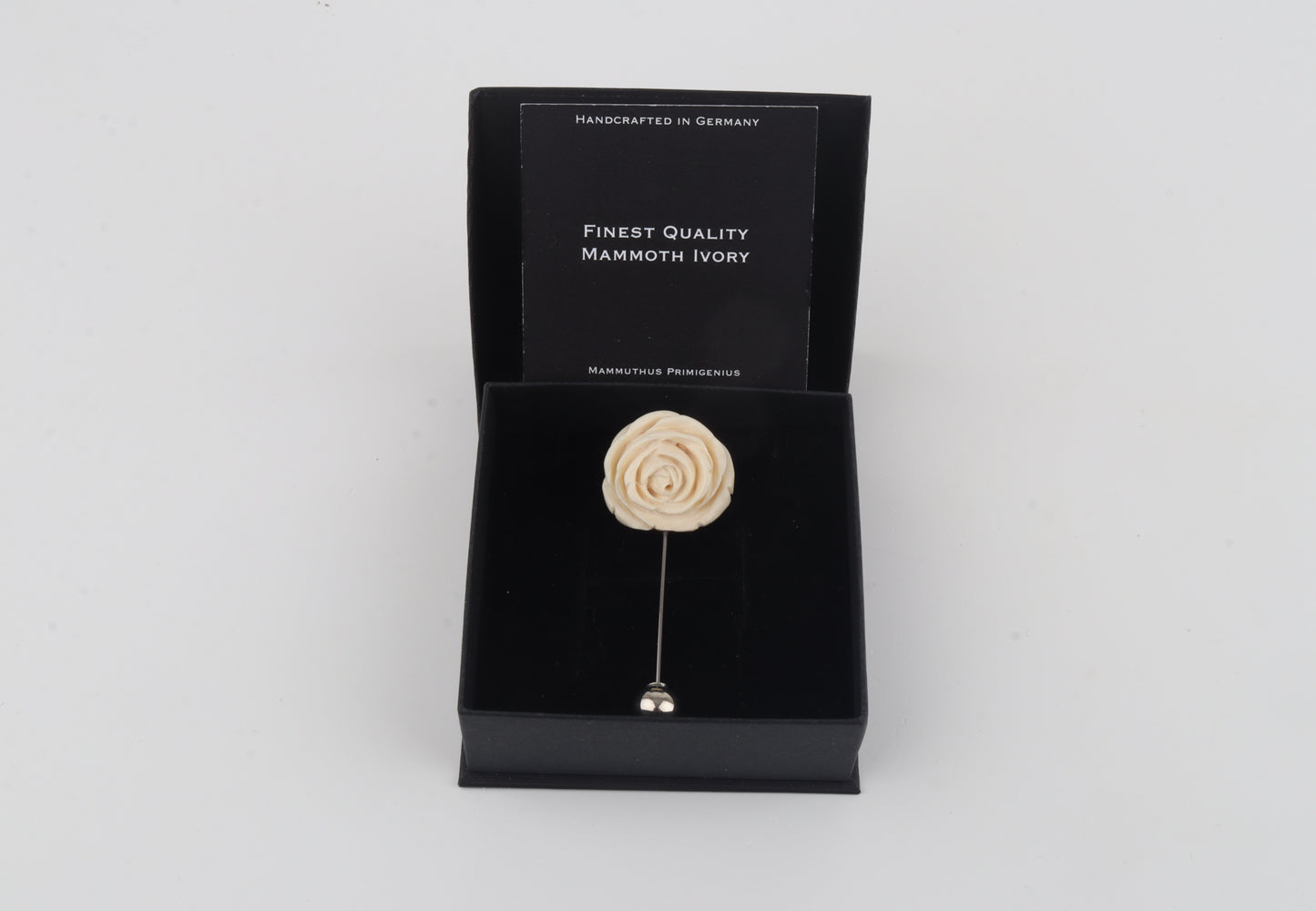 Mammoth Ivory Rose Brooch